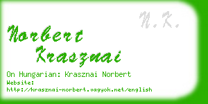 norbert krasznai business card